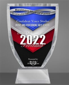 Confident Voice Studio Best Music School Award